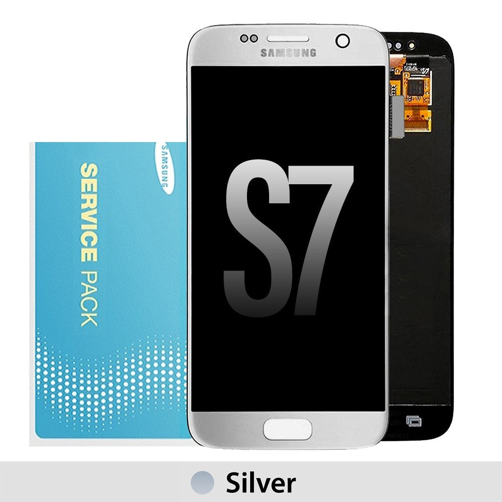 Samsung Galaxy S7 G930F OLED Screen Replacement Digitizer (Gold)-Silver Samsung Galaxy S7 G930F OLED Screen Replacement Digitizer (Gold)-Silver